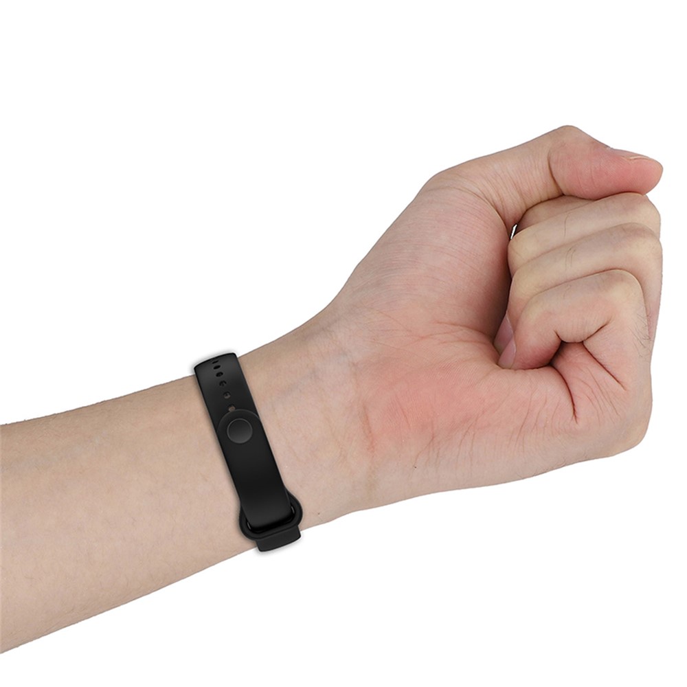 For Huami Amazfit Band 7 TPE Watch Band Sports Watch Strap Replacement with Protective Case Frame - Black-10