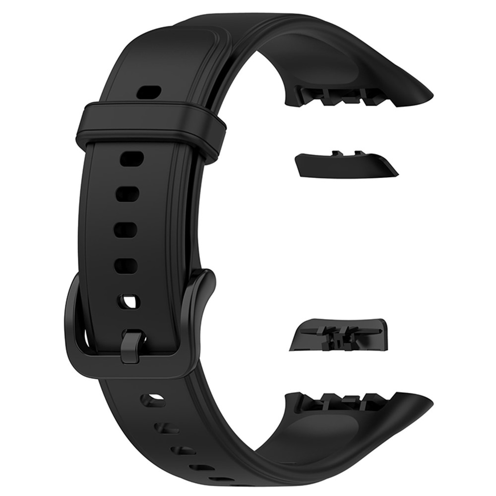For Oppo Band 2 Soft TPU Watch Band Quick Release Replacement Sports Watch Strap - Black-3