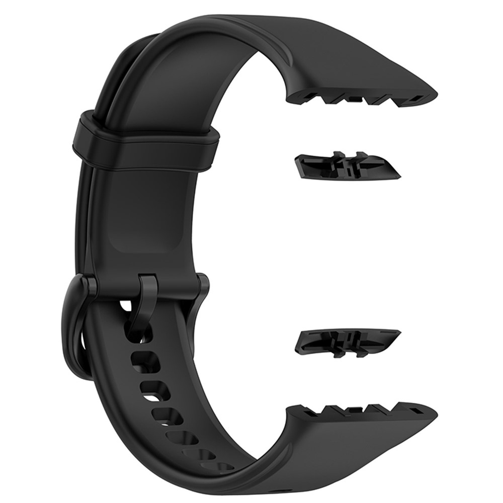 For Oppo Band 2 Soft TPU Watch Band Quick Release Replacement Sports Watch Strap - Black-4