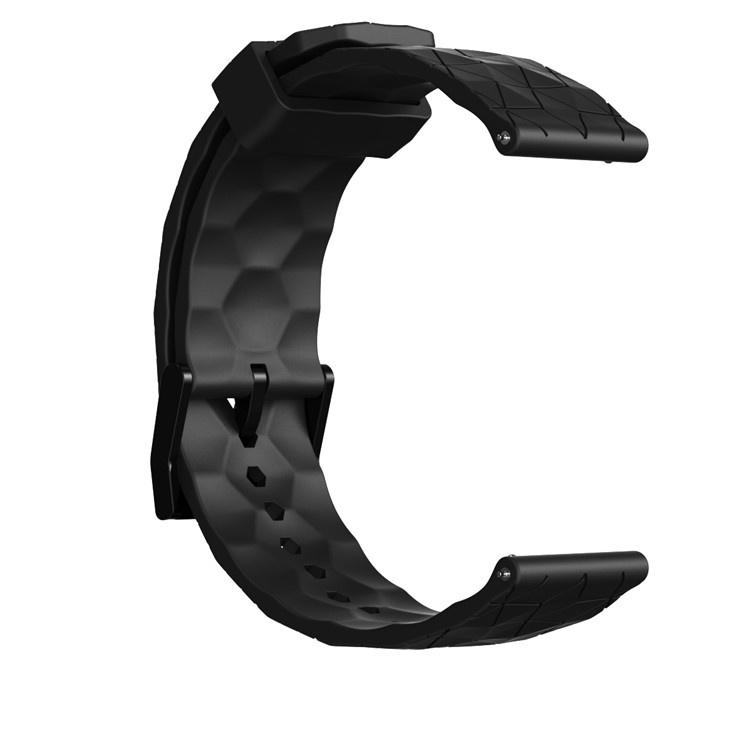 Para Samsung Galaxy Watch 5 / Huawei Relógio GT Padrão de Futebol Silicone Relógio Strap 20mm a Pulseira Universal de Substituição Universal - Preto-3