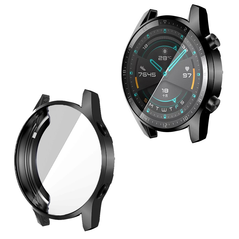 Elektroplattierte Tpu-allround-schutzhülle Für Huawei Watch GT 2 46 mm - Schwarz-8