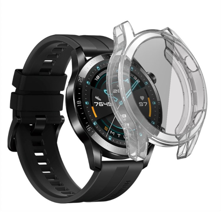 Electroplated TPU All-around Protective Case for Huawei Watch GT 2 46mm - Transparent-1