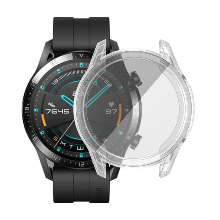 Electroplated TPU All-around Protective Case for Huawei Watch GT 2 46mm - Transparent-2