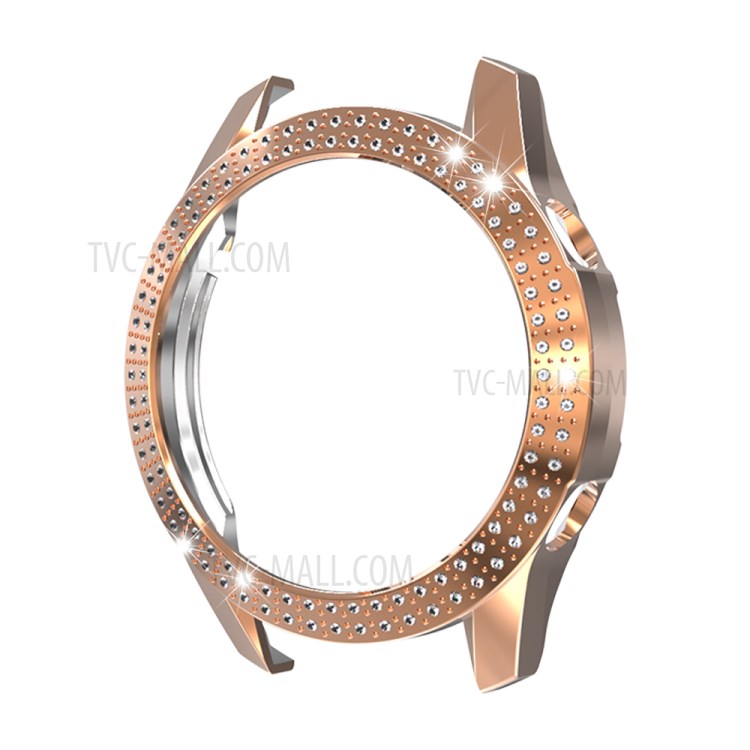 Dual-row Rhinestone Decor Smart Watch PC Protective Case for Huawei Watch GT2 46mm - Rose Gold-2