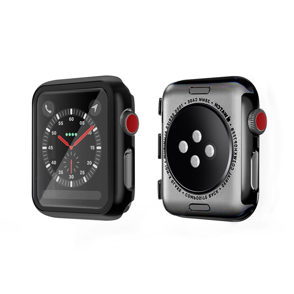 Plating PC Frame + Tempered Glass Watch Cover for Apple Watch Series 6/SE/5/4 40mm - Black-3