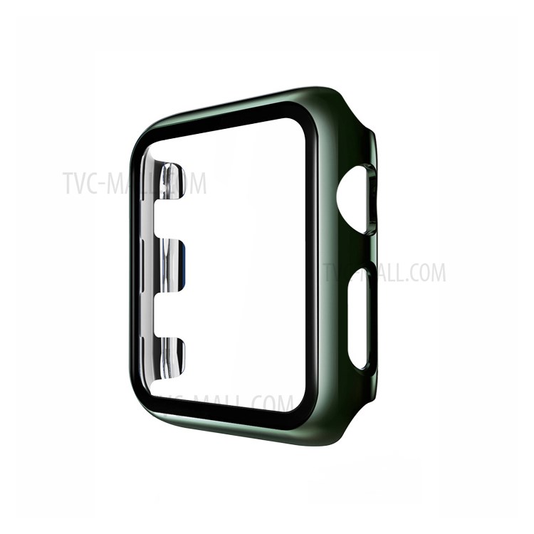 Plating Frame PC + Tempered Glass Watch Cover for Apple Watch Series 6/SE/5/4 40mm - Green-1