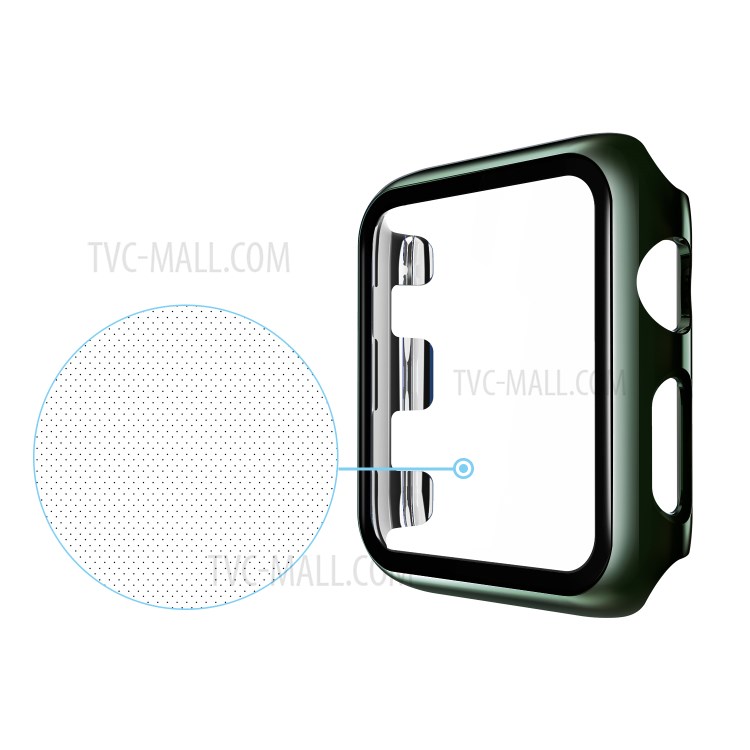 Plating Frame PC + Tempered Glass Watch Cover for Apple Watch Series 6/SE/5/4 40mm - Green-3