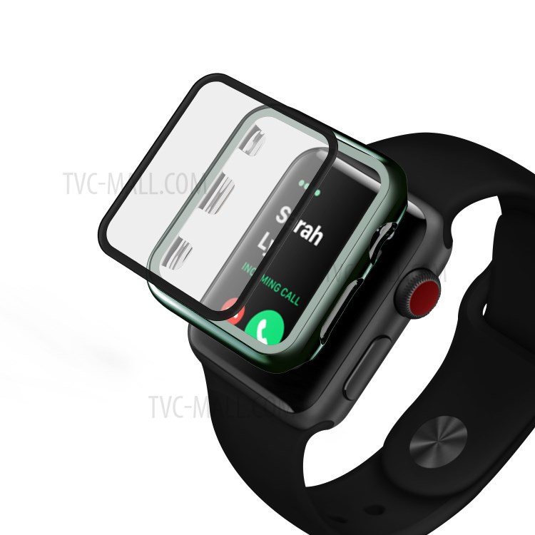 Plating Frame PC + Tempered Glass Watch Cover for Apple Watch Series 6/SE/5/4 40mm - Green-5
