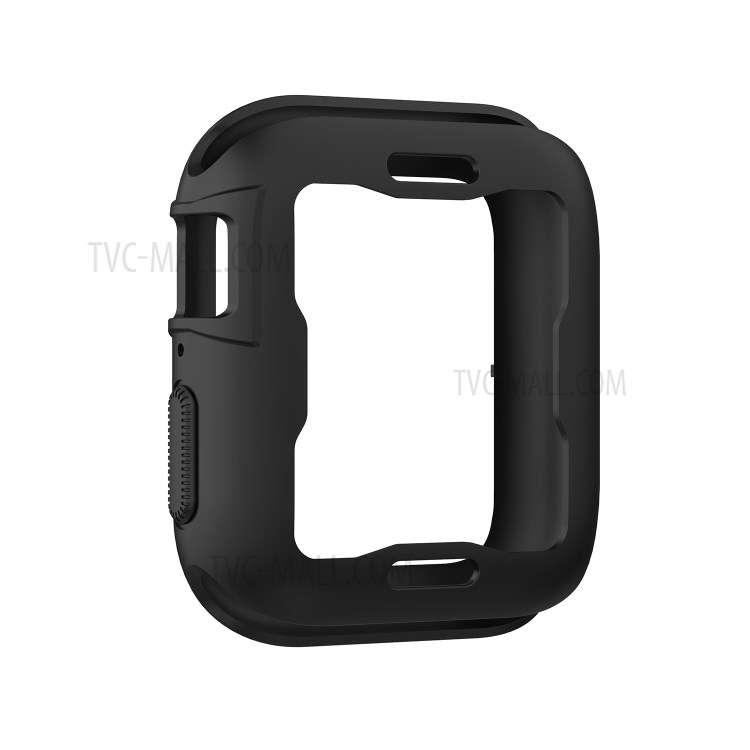 Fashion Silicone Protective Case Frame Shell for Apple Watch Series 5/4 44mm - Black-4