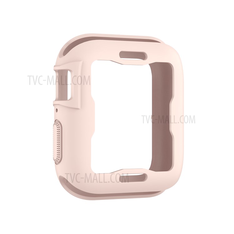 Fashion Silicone Protective Case Frame Shell for Apple Watch Series 5/4 44mm - Pink-2