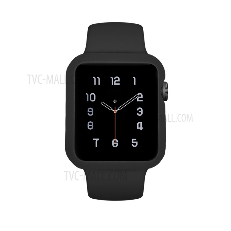 Frosted TPU Bumper Shell for Apple Watch Series 3/2/1 42mm - Black-7