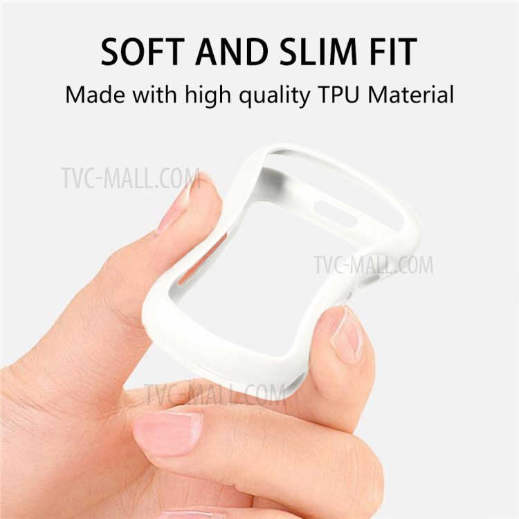 Frosted TPU Bumper Case for Apple Watch Series 3/2/1 38mm - White-5
