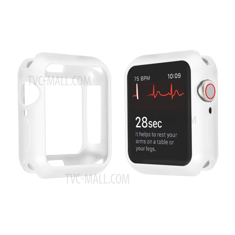 Frosted TPU Bumper Case for Apple Watch Series 3/2/1 38mm - White-6