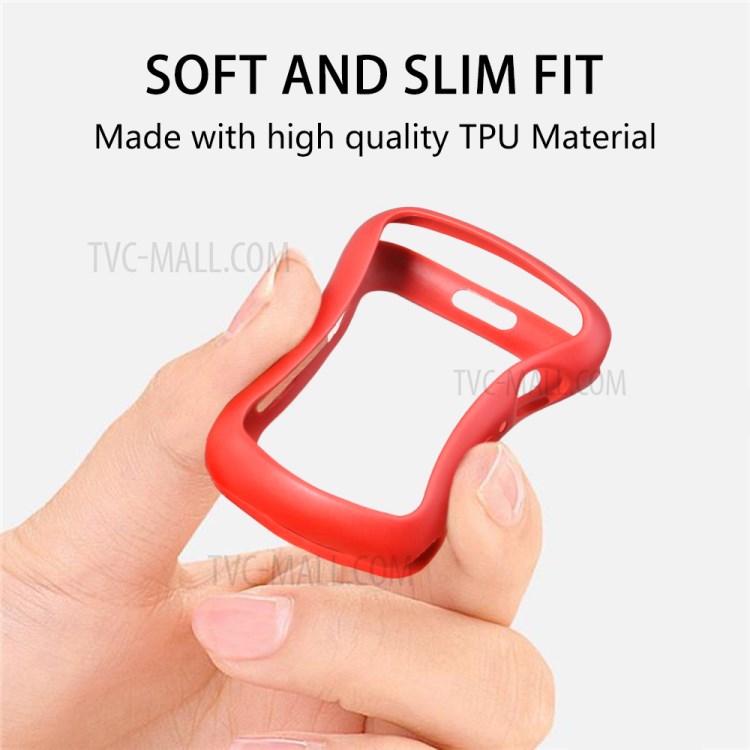Soft TPU Watch Frame Protective Bumper Cover for Apple Watch Series 6/SE/5/4 40mm - Red-6