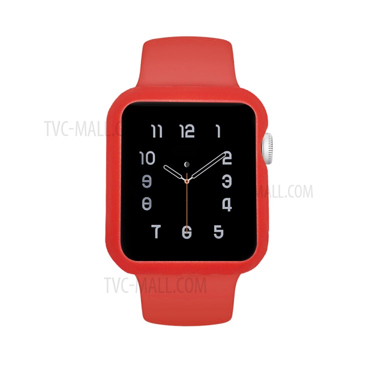 Soft TPU Watch Frame Protective Bumper Cover for Apple Watch Series 6/SE/5/4 40mm - Red-7