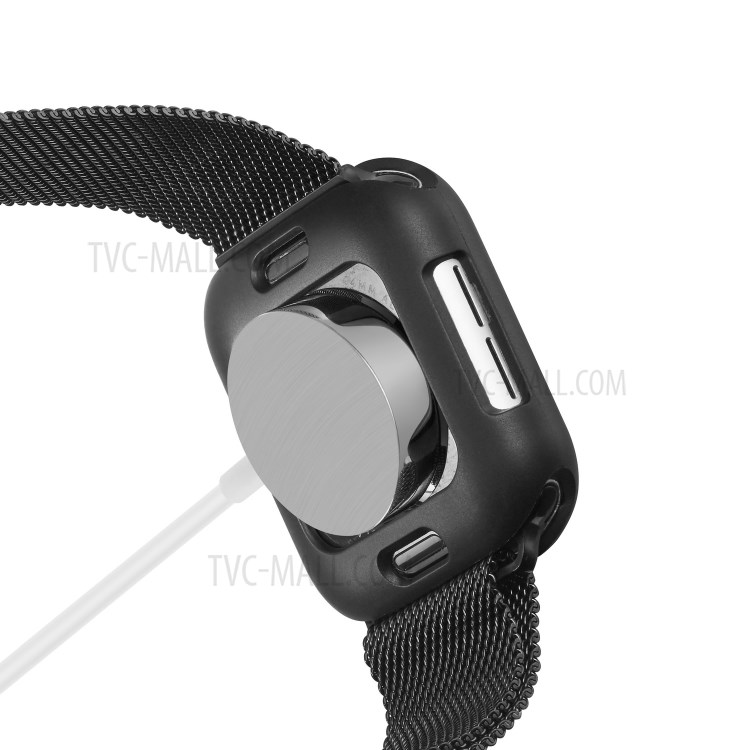 Macio TPU Protetora Pára-choques Tampa Para A Série Relógio Maçã 3/2/1 42 milímetros - Preto-5