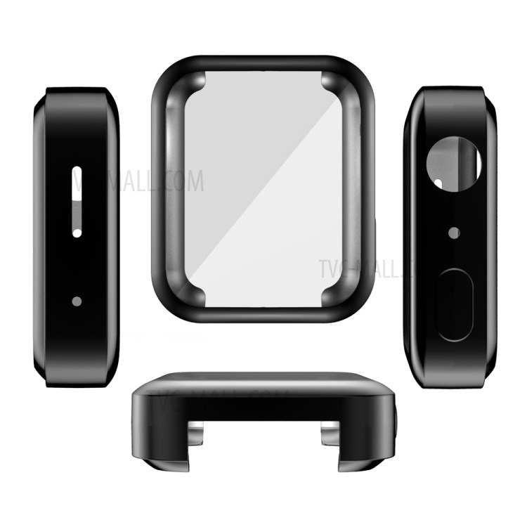 Chapeado TPU Cobertura Da Estrutura Para Xiaomi Relógio Miui - Preto-5