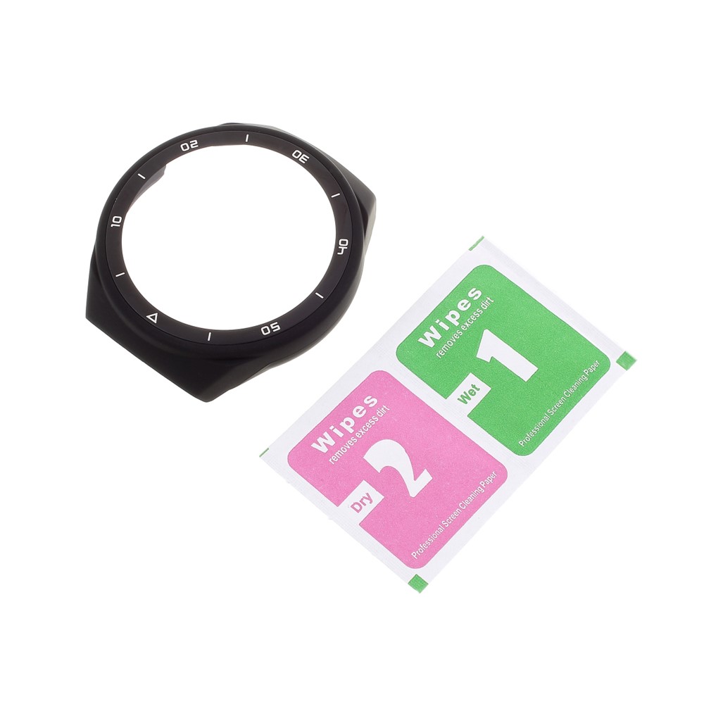 Rubberized PC Frame Intergrated Tempered Glass Screen Protector Smart Watch Cover for Huawei Watch GT 2e - Black-5