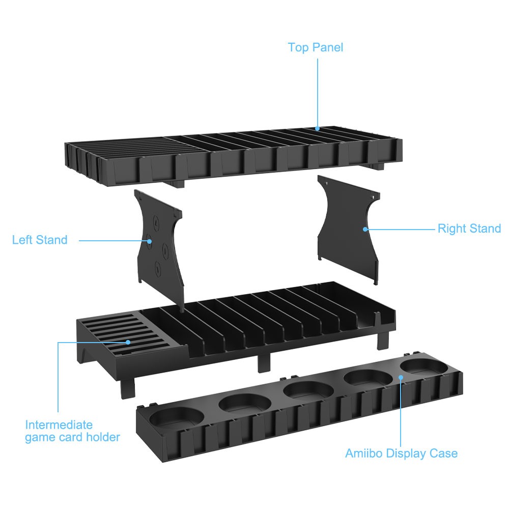 JYS-NS198 Multifunctional Game Storage and Display Stand for Nintend? Switch 3DS Gameboy-3