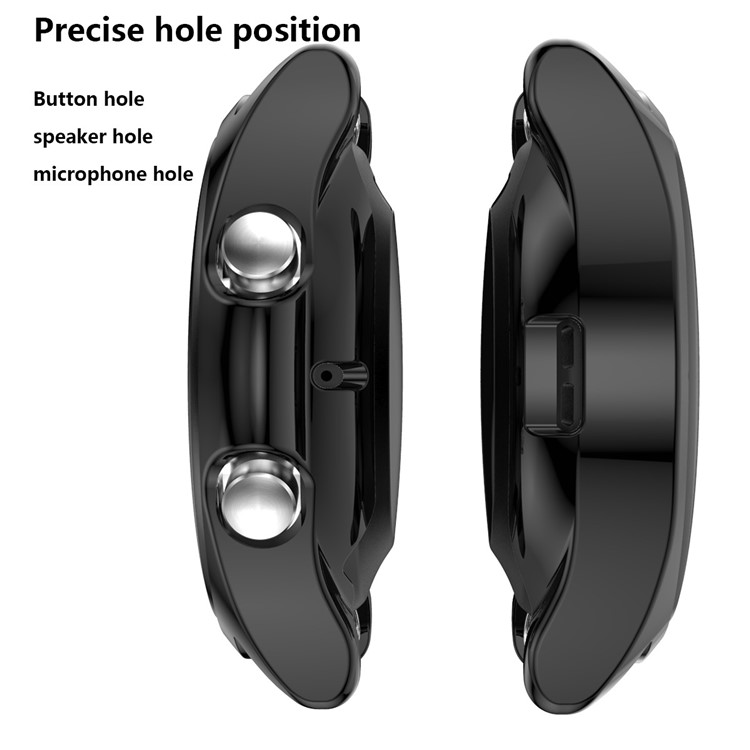 Electroplating TPU Watch Cover Bumper Case for Samsung Galaxy Watch3 41mm - Black-2