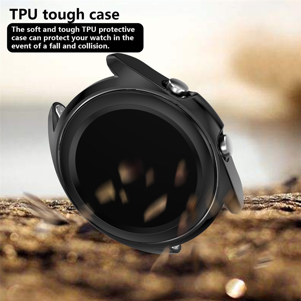 Electroplating TPU Protector Watch Bumper Case for Samsung Galaxy Watch3 45mm - Black-3