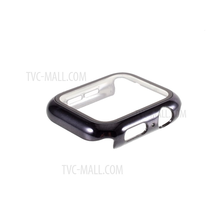 Elektroplierter PC -rahmen + Temperierter Glas Bildschirm Voller Schutz Für Die Apple Watch Serie 3/2/1 38 mm - Schwarz