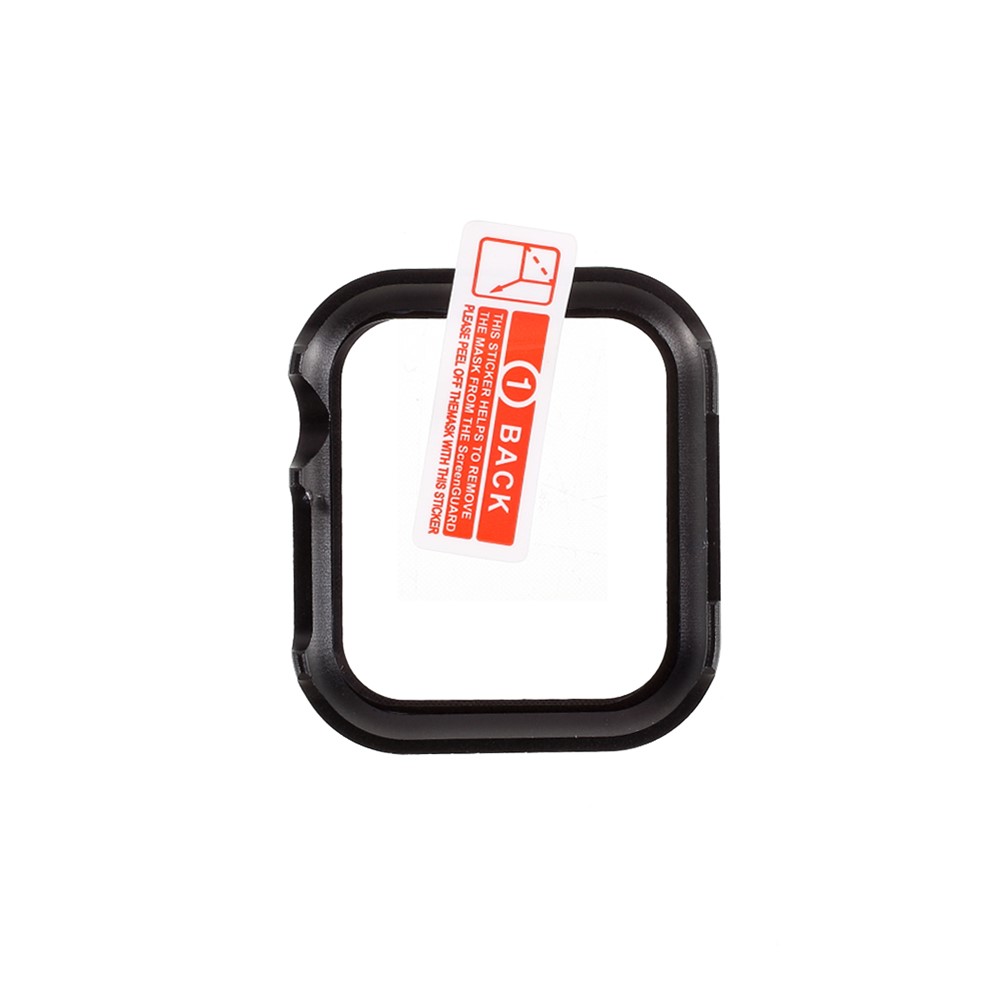 All-Wrapped Metal Watch Cover + Tempered Glass Screen Film for Apple Watch Series 3/2/1 42mm - Black-2