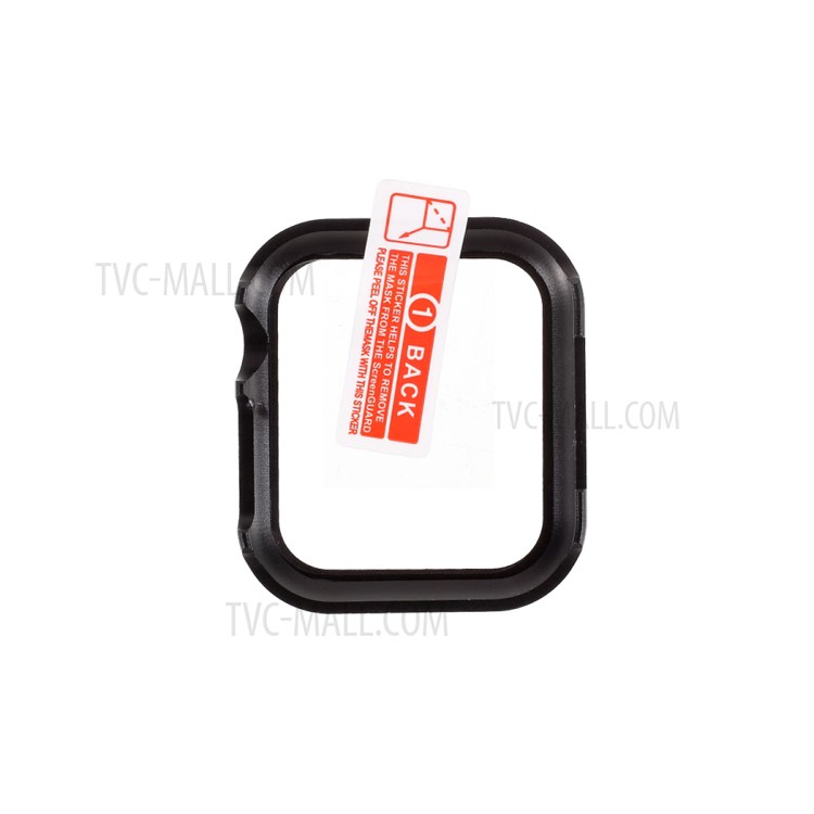 All-Wrapped Metal Watch Cover + Tempered Glass Screen Film for Apple Watch SE/Series 6/5/4 40mm - Black-2