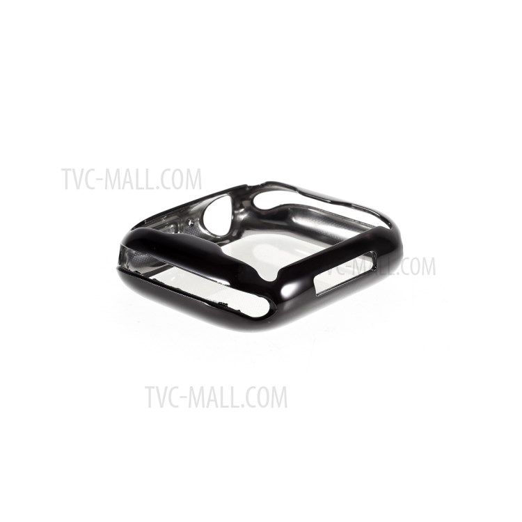 Cubierta de Reloj TPU de Electroplatación Protectora de TPU Para la Serie Apple Watch 3/2/1 38 mm - Negro-3