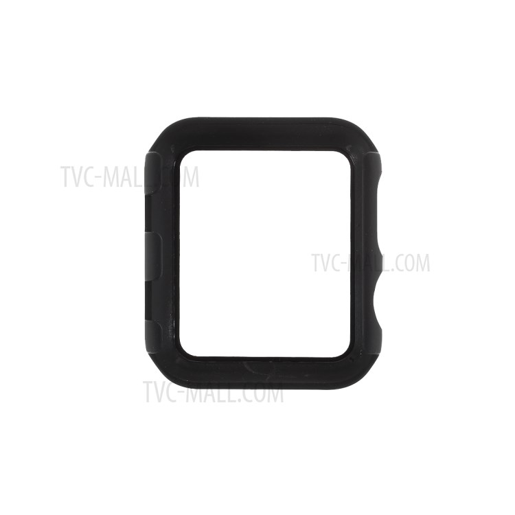 RURIHAI Full Covering TPU + Tempered Glass Screen Protector Shell for Apple Watch Series 3/2/1 42mm - Black-5