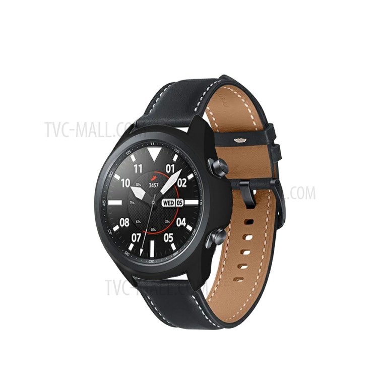 Rubberized Hard PC Bumper Case for Samsung Galaxy Watch3 45mm - Black-4