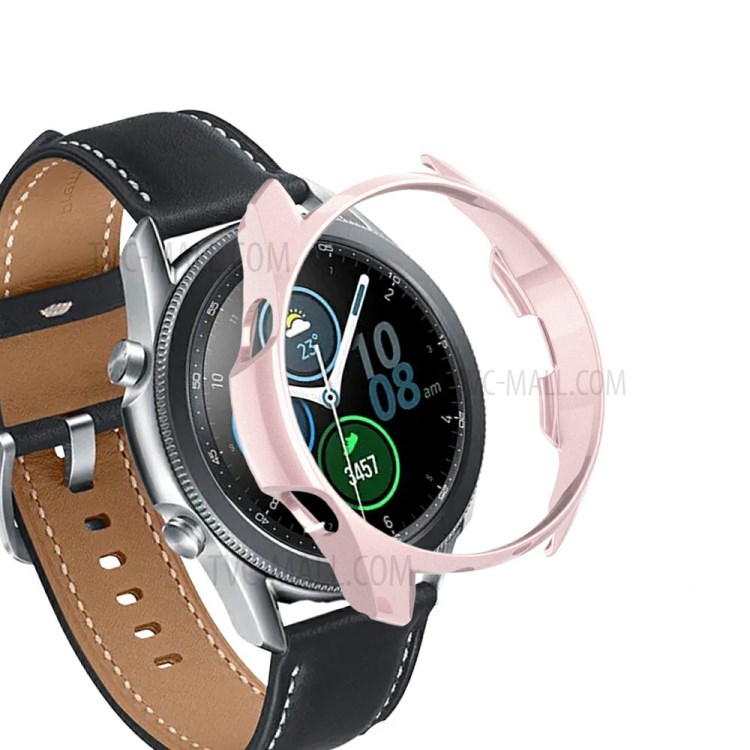 Rubberized Hard PC Protective Cover for Samsung Galaxy Watch3 41mm - Rose Gold-1