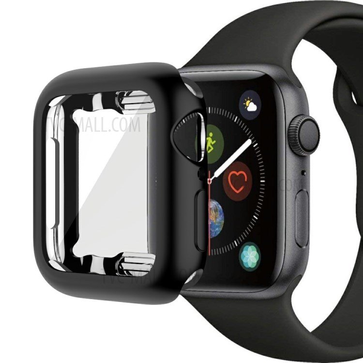 Macaron Color TPU Watch Protective Case for Apple Watch SE/Series 6/5/4 44mm - Black-1