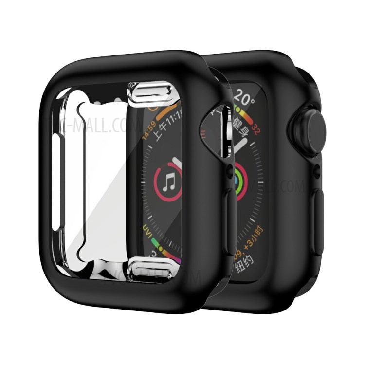 Macaron Color TPU Watch Protective Case for Apple Watch SE/Series 6/5/4 44mm - Black-2