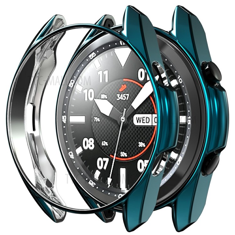 Soft TPU Plated Cover Bumper Protector for Samsung Galaxy Watch 3 45mm - Blue-2