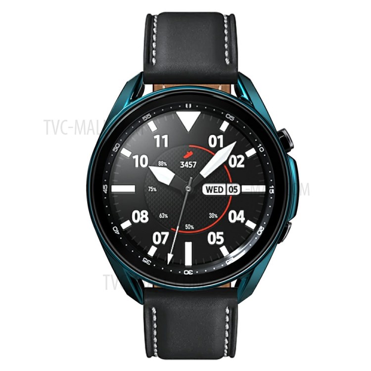 Soft TPU Plated Cover Bumper Protector for Samsung Galaxy Watch 3 45mm - Blue-8