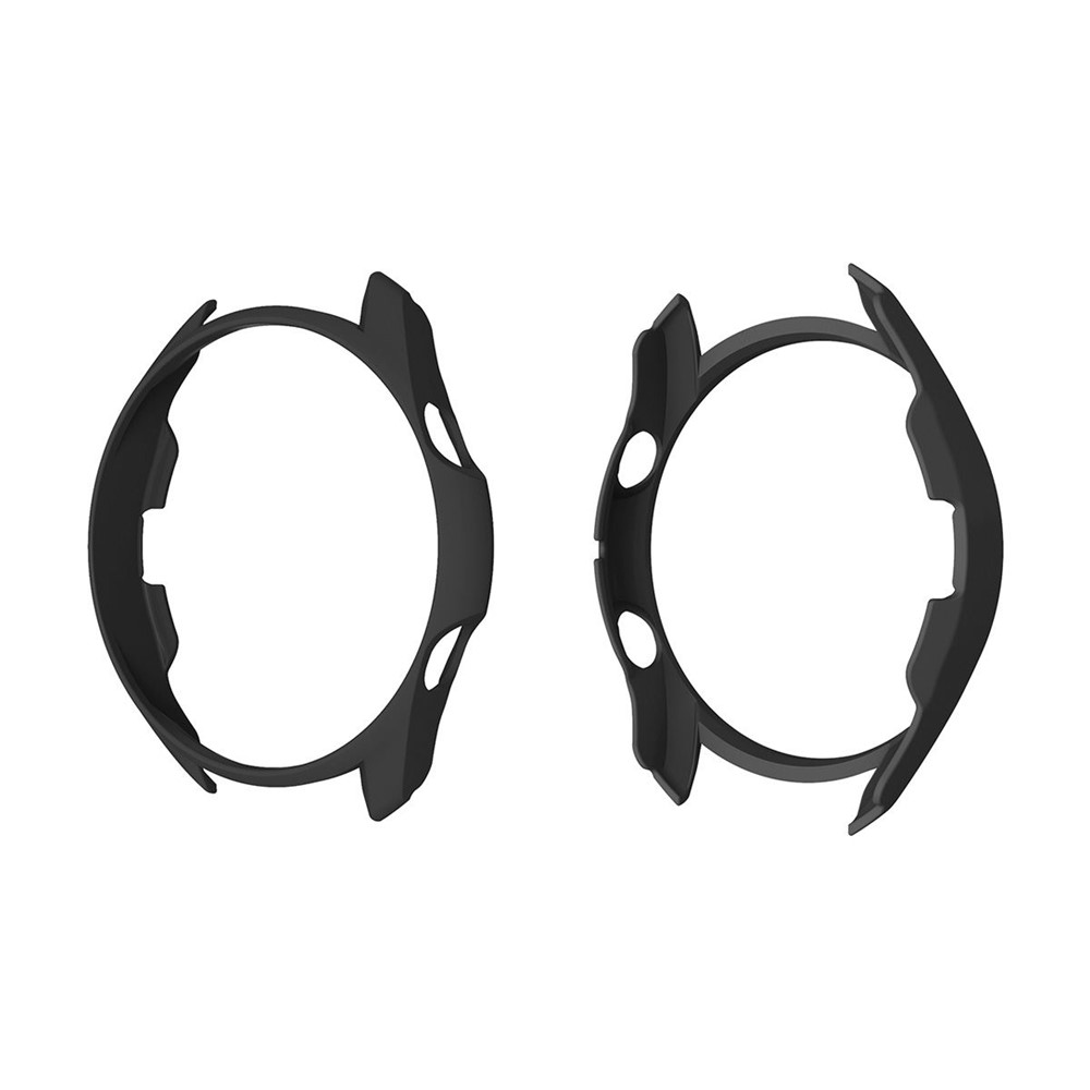 HAT-PRINCE Matte PC Case with 0.2mm 2.15D 9H Tempered Glass Protector for Samsung Galaxy Watch3 45mm - Black-2