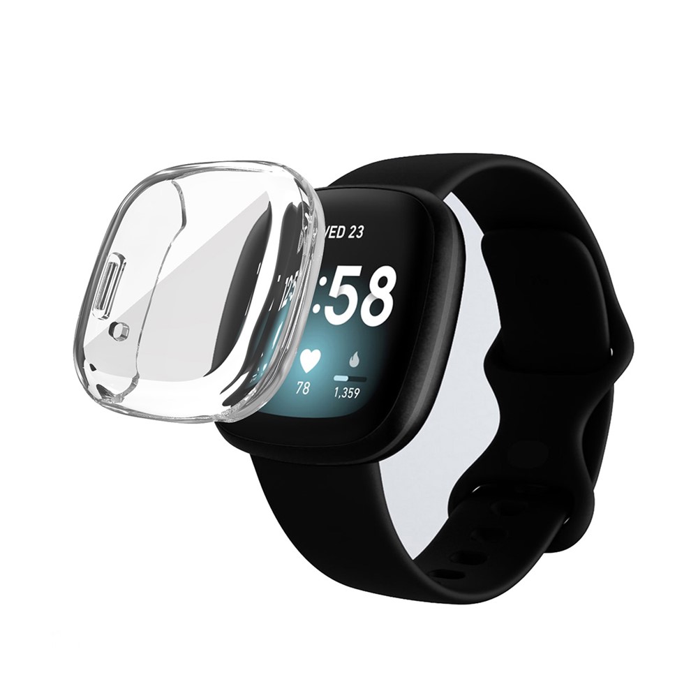 ENKAY HAT PRINCE Full-Protection TPU Watch Case for Fitbit Versa 3 / Fitbit Sense - Transparent-2