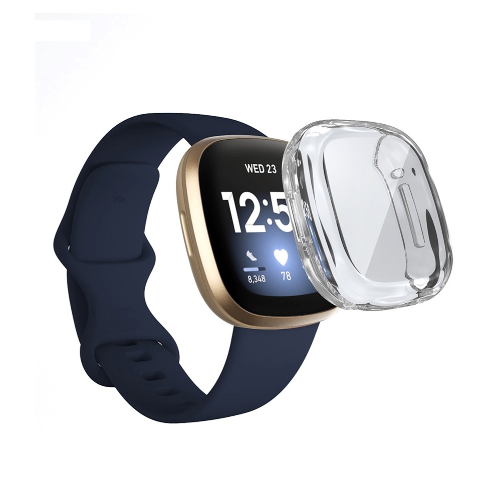 ENKAY HAT PRINCE Full-Protection TPU Watch Case for Fitbit Versa 3 / Fitbit Sense - Transparent-3