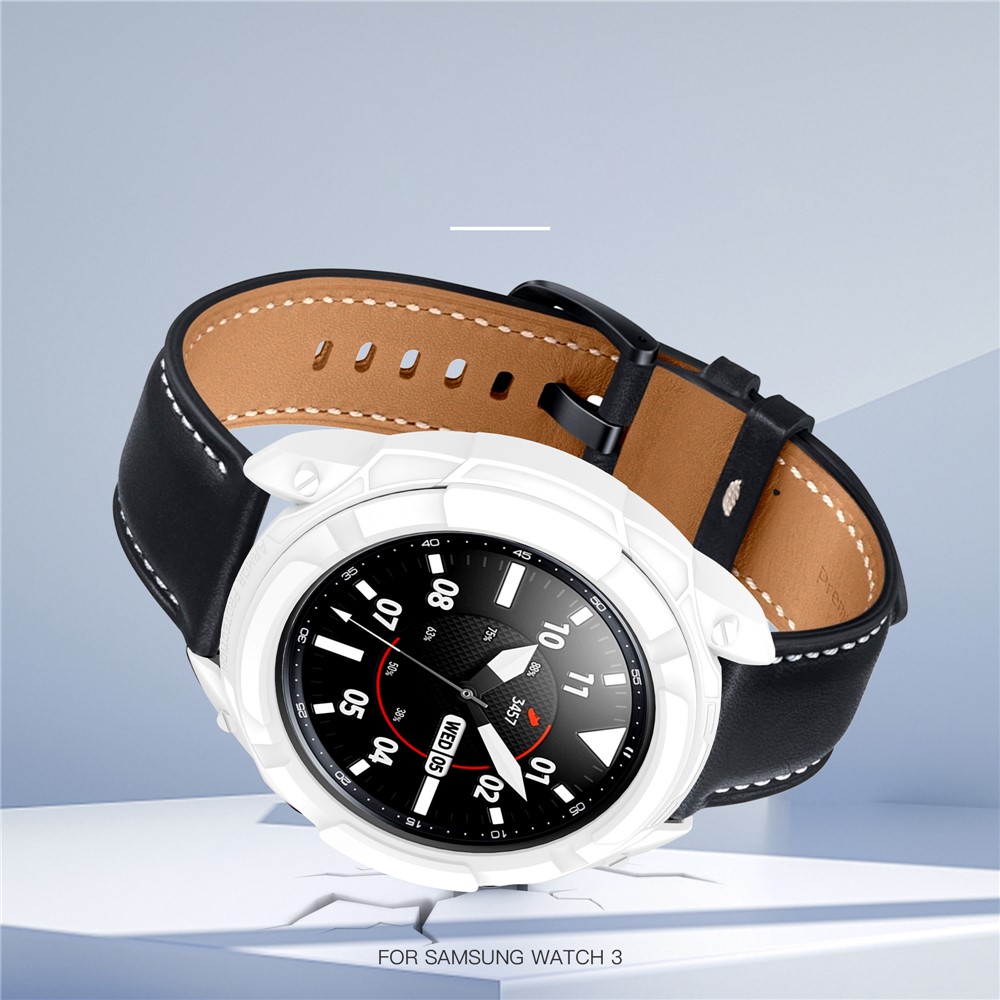 TPU Protective Case + Scale Ring Protection for Samsung Galaxy Watch 3 41mm - White-2
