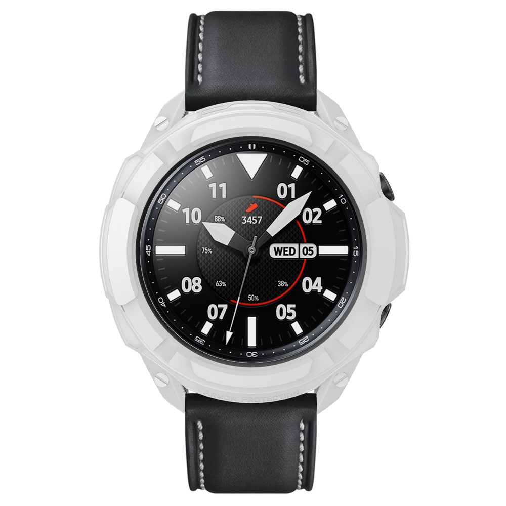 TPU Protective Case + Scale Ring Protection for Samsung Galaxy Watch 3 41mm - White-3
