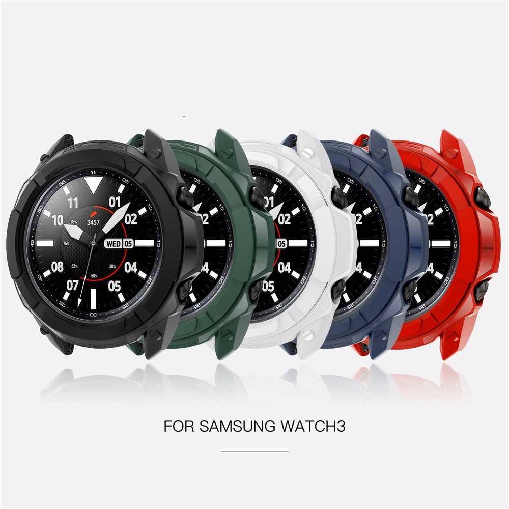TPU Protective Case + Scale Ring Protection for Samsung Galaxy Watch 3 41mm - White-6
