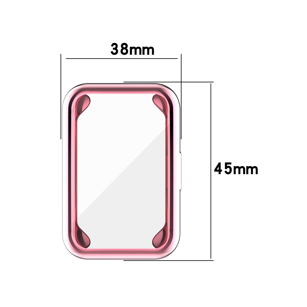 Electroplating TPU Watch Cover for Huawei Watch Fit All-round Protective Protector - Pink-6