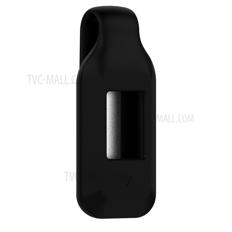 Steel Hanging Buckle Silicone Bumper Shell Watch Cover for Garmin Vivofit 3/JR/JR2 - Black-1