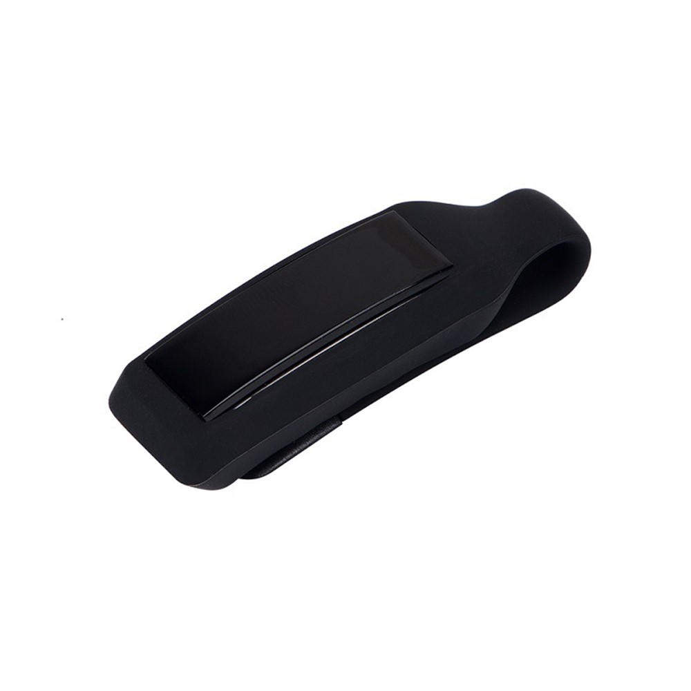 Steel Hanging Buckle Silicone Bumper Shell for Fitbit Alta/Alta HR/ACE Watch Cover - Black-3
