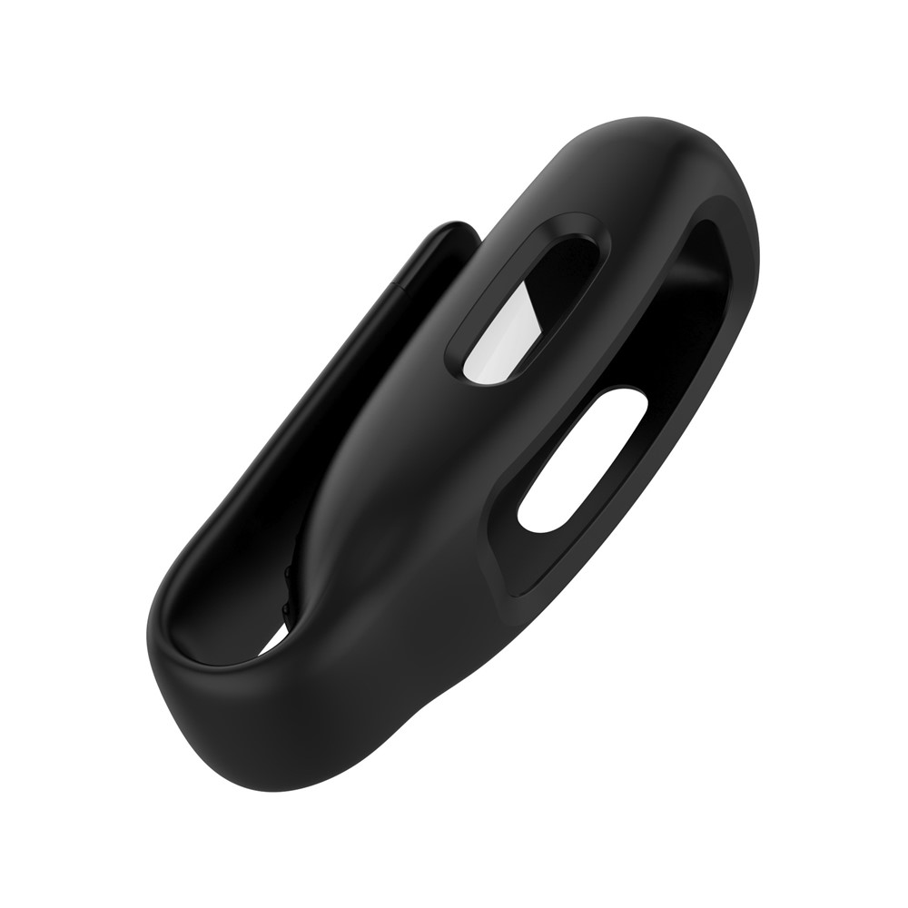 Boucle Suspendue En Acier Silicone Watch Cover Coquille De Protection De Protection Pour Fitbit Inspire 2 - Noir-1