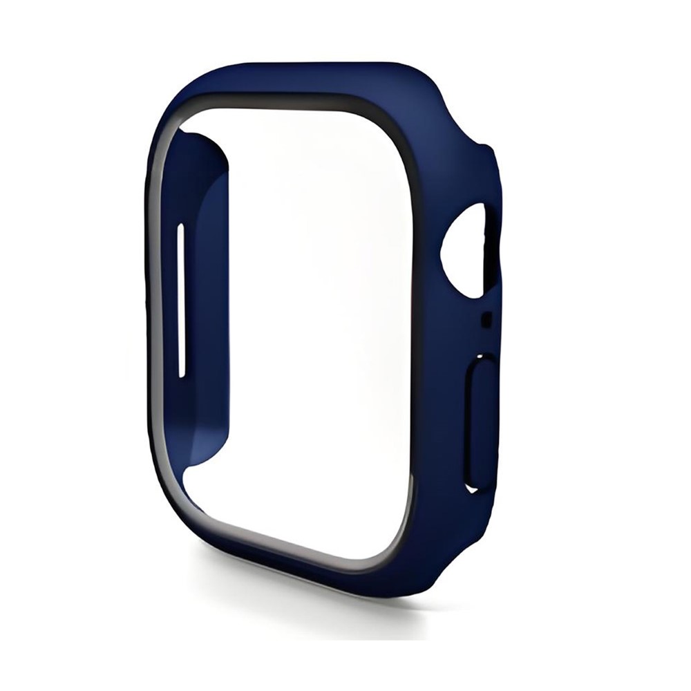 ENKAY HAT PRINCE For Apple Watch Series 11 / 10 42mm Watch Case   Rubberized Hard PC Cover with Tempered Glass - Midnight Blue