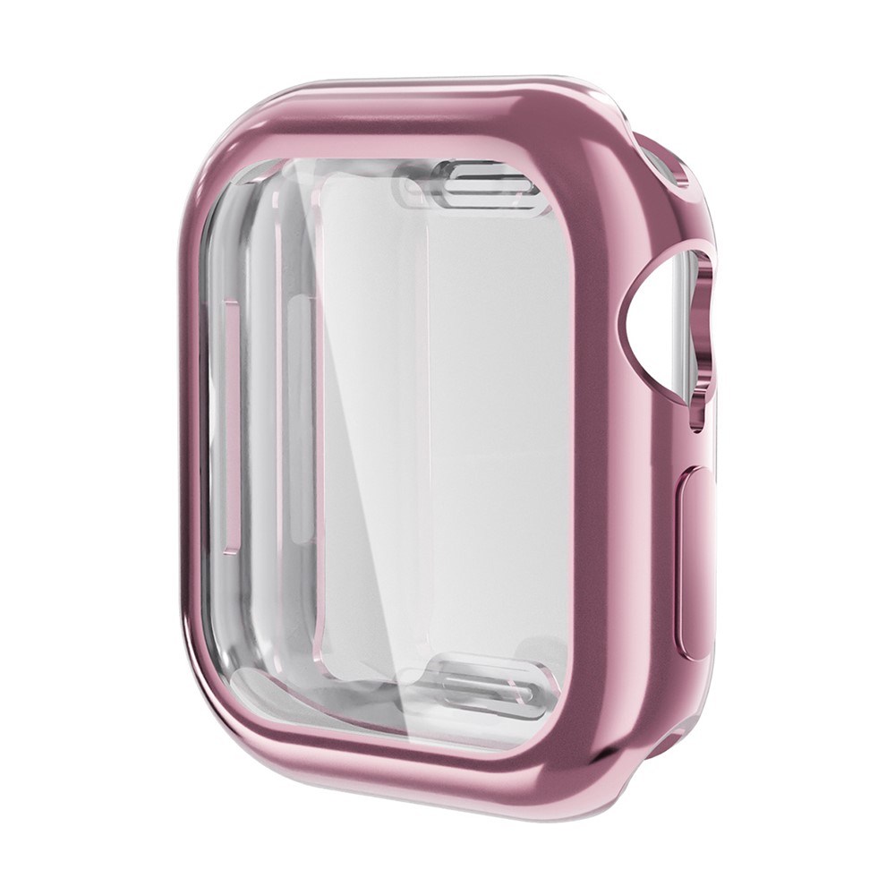 ENKAY HAT PRINCE For Apple Watch Series 11 / 10 46mm TPU Watch Case   Electroplating Watch Cover with Screen Protector - Pink