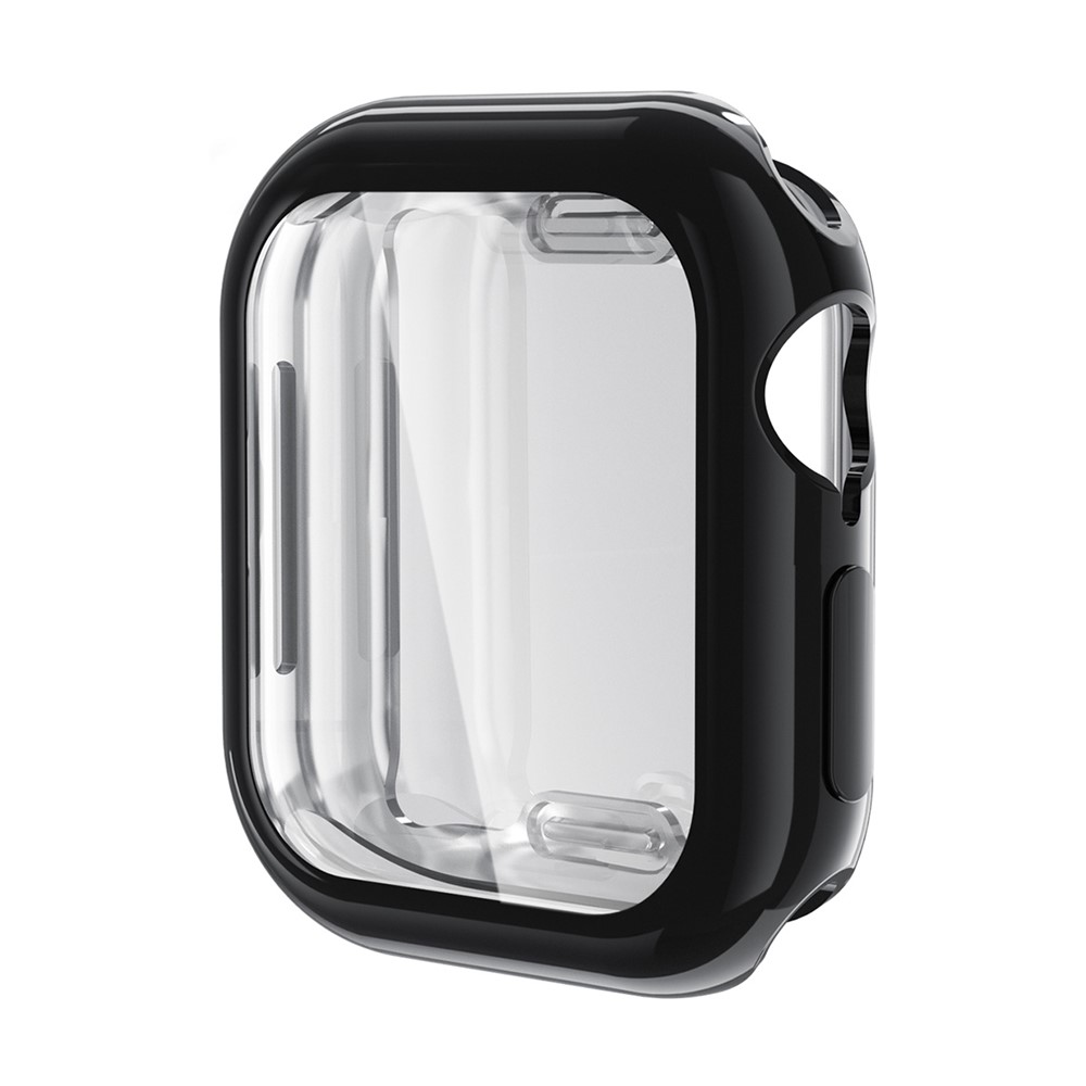 ENKAY HAT PRINCE For Apple Watch Series 11 / 10 46mm TPU Watch Case   Electroplating Watch Cover with Screen Protector - Black