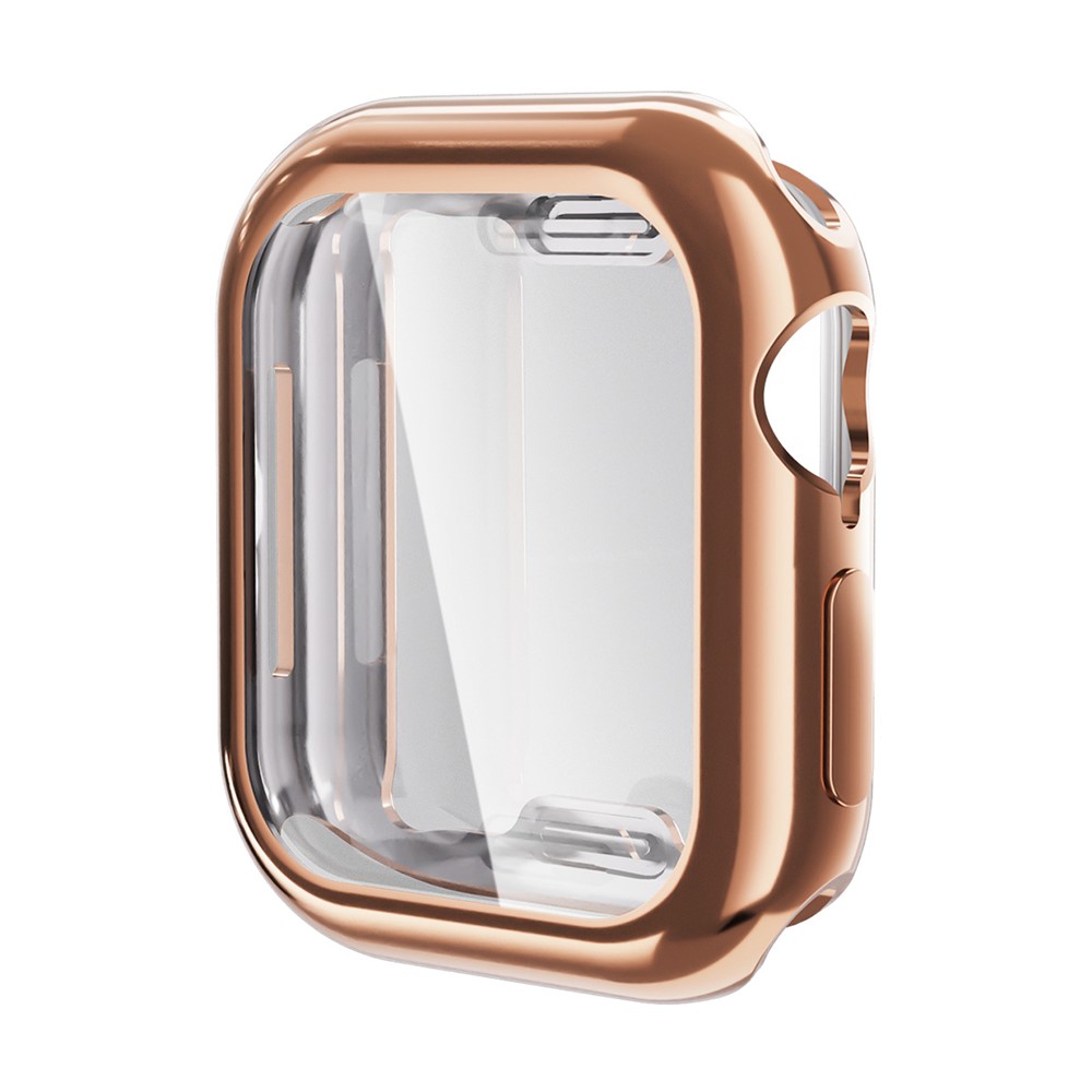 ENKAY HAT PRINCE For Apple Watch Series 11 / 10 42mm TPU Watch Case   Electroplating Watch Cover with Screen Protector - Rose Gold